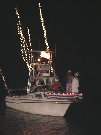 John Holmstron's boat at dark.