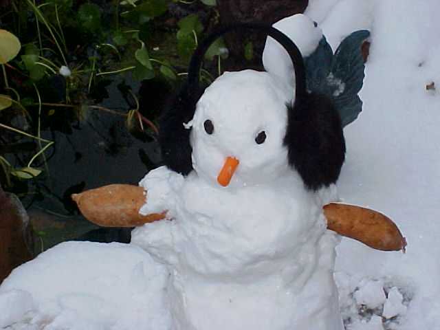 Joan Guidry made this snowman with her daughter Cheryl Bradley.