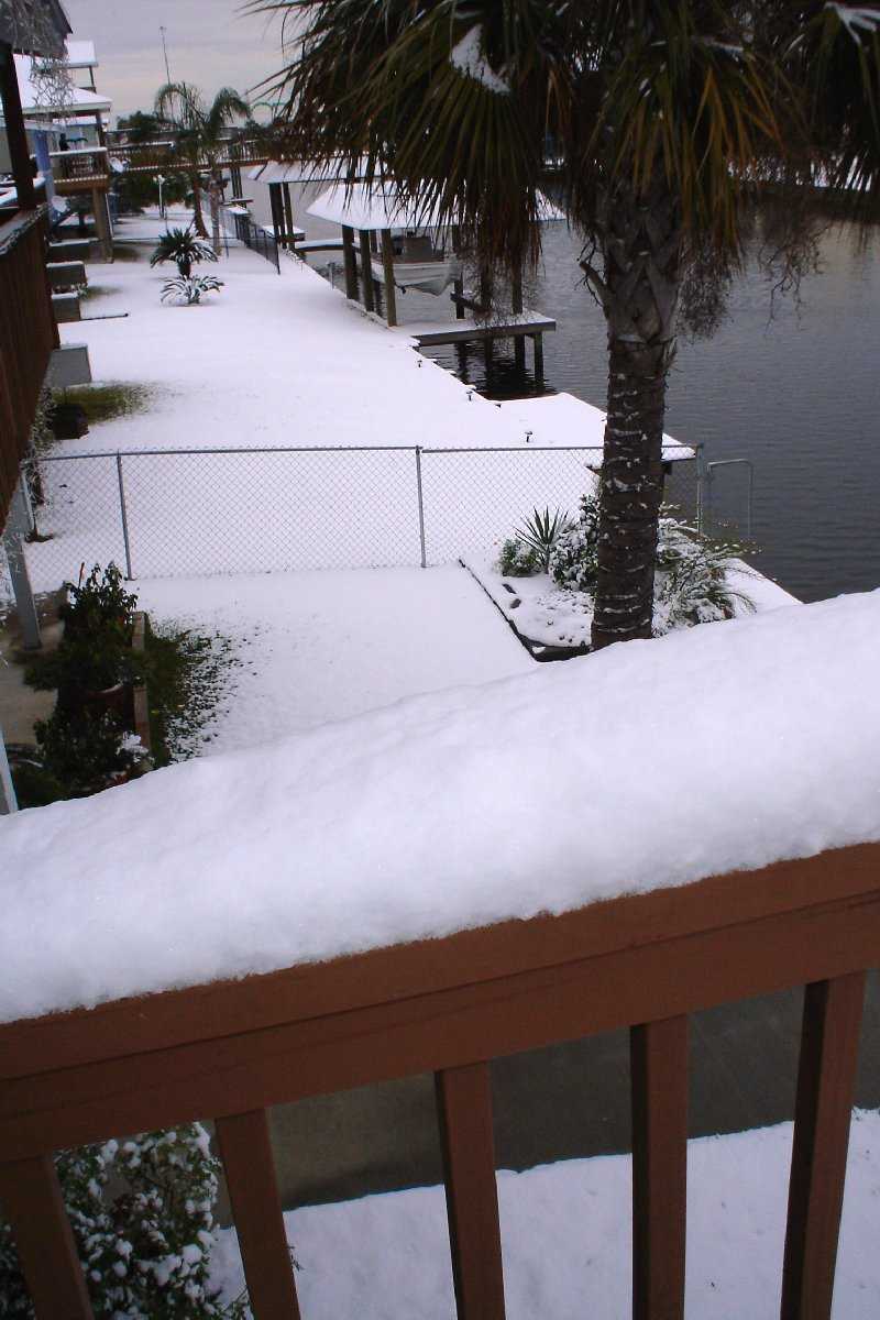 From the boat lift of the Posey's home.